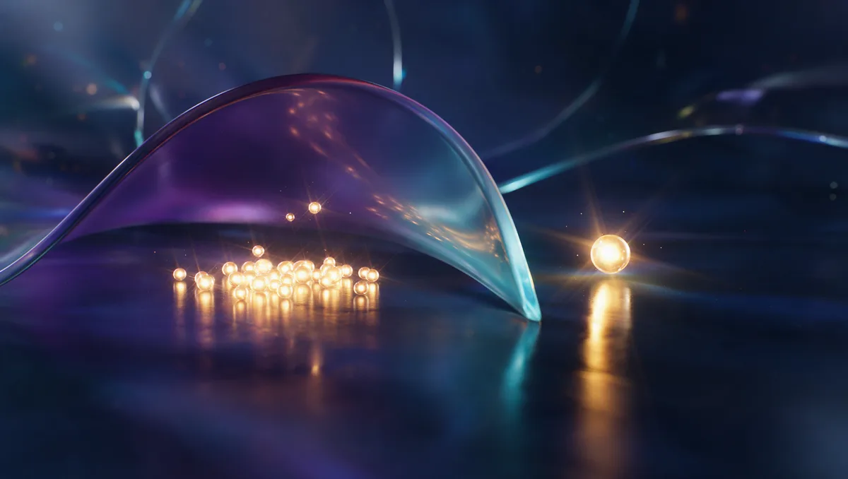 A curving translucent glass barrier with a cluster of glowing orbs gathered inside and one larger orb held alone outside it, the owner excluded from a Section 125 cafeteria plan