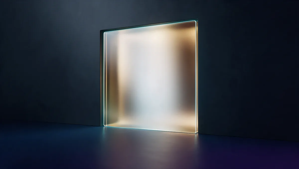 A sealed translucent glass door set in a dark wall with golden light fading behind it and a thin cyan line tracing the closed seam, the lapsed Work Opportunity Tax Credit