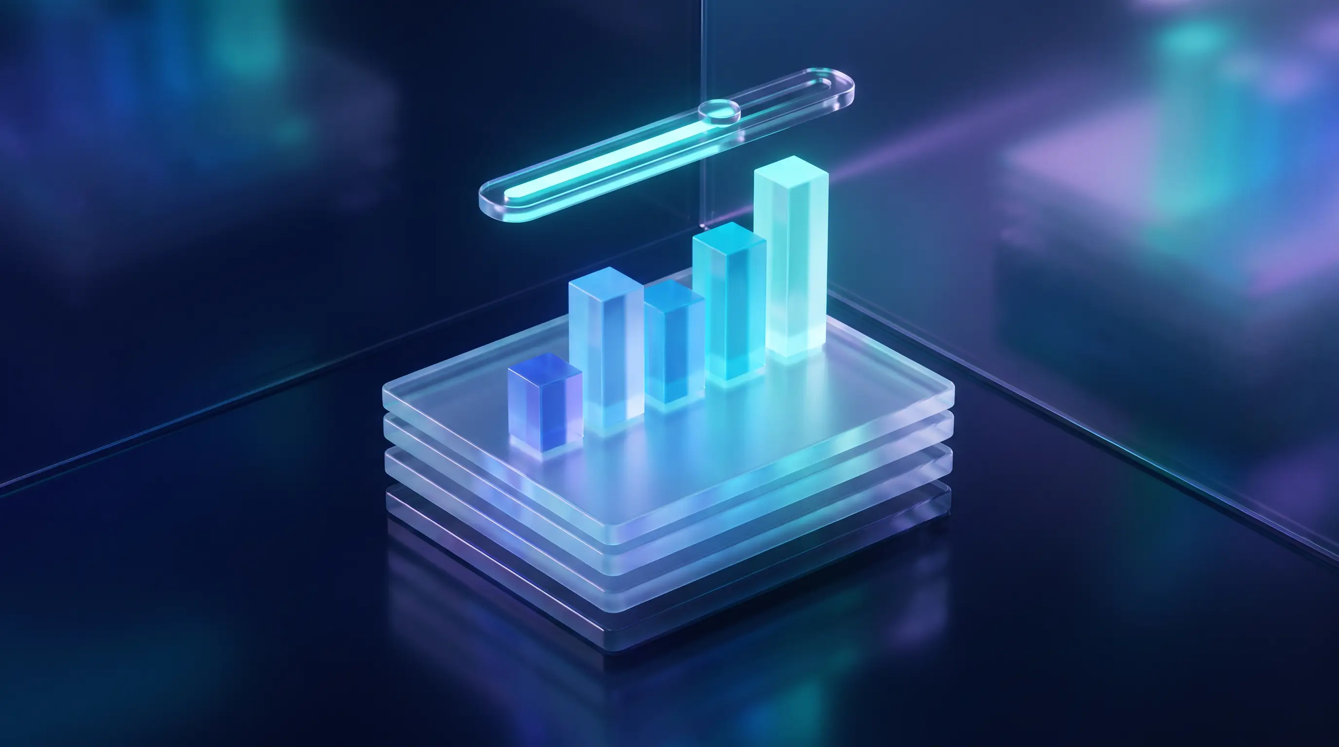 Glass ledger slabs with light columns of varying heights beneath a floating slider, the drivers behind group health insurance cost per employee