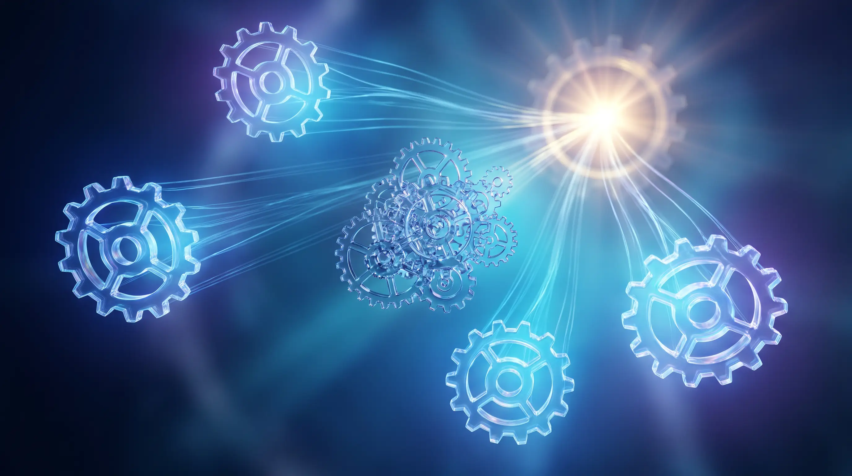 Outer glass gears rising on light threads toward a distant hub while a core cluster keeps turning, which HR tasks can be outsourced
