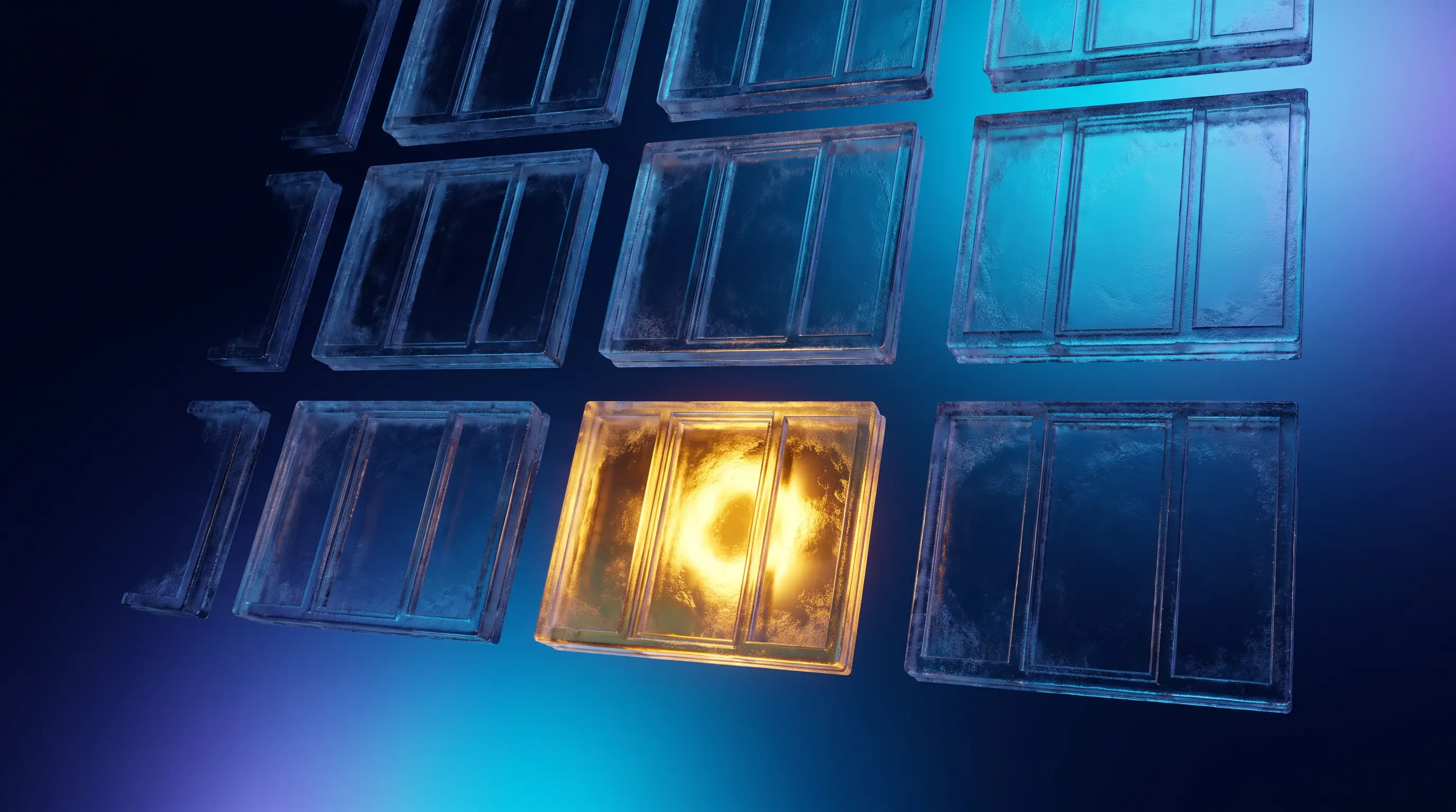 Glass calendar with a single glowing golden window of dates amid dark frozen panes, Nevada open enrollment dates